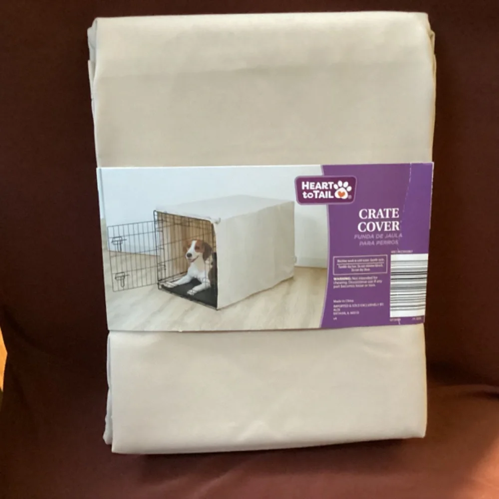 Heart To Tail Crate Cover Cream Color NEW